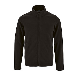 MENS PLAIN FLEECE JACKET NORMAN MEN, BLACK, 4XL