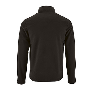 MENS PLAIN FLEECE JACKET NORMAN MEN, BLACK, 4XL