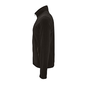 MENS PLAIN FLEECE JACKET NORMAN MEN, BLACK, 4XL