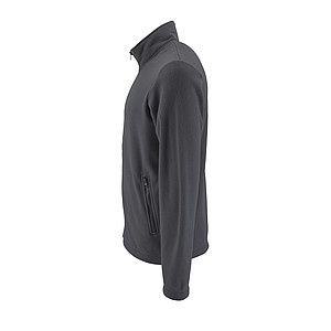 MENS PLAIN FLEECE JACKET NORMAN MEN, BLACK, 5XL