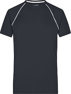 Mens sports T-shirt James Nicholson, black/white, L