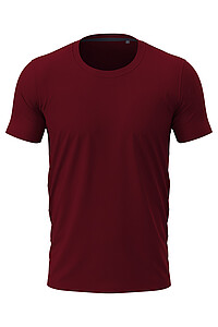 Mens STEDMAN STRETCH-T T-shirt, burgundy, size S