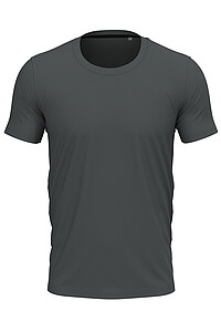 Mens STEDMAN STRETCH-T T-shirt, dark grey, size S