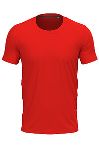 Mens STEDMAN STRETCH-T T-shirt, red, size S