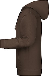 Mens sweatshirt with hoodie James Nicholson, brown, M
