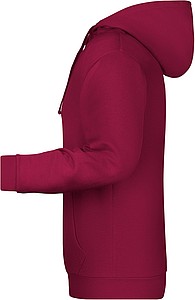 Mens sweatshirt with hoodie James Nicholson, burgundy, M