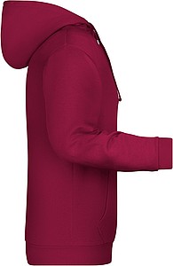 Mens sweatshirt with hoodie James Nicholson, burgundy, M