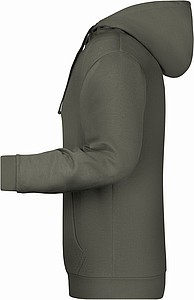 Mens sweatshirt with hoodie James Nicholson, grey, XXL