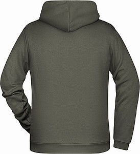 Mens sweatshirt with hoodie James Nicholson, grey, XXL