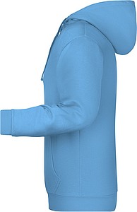 Mens sweatshirt with hoodie James Nicholson, light blue, L