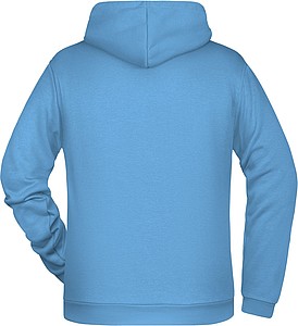 Mens sweatshirt with hoodie James Nicholson, light blue, L