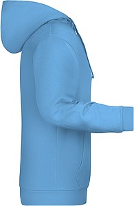 Mens sweatshirt with hoodie James Nicholson, light blue, L