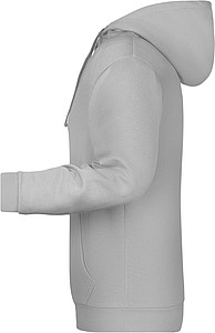 Mens sweatshirt with hoodie James Nicholson, light grey melange, M