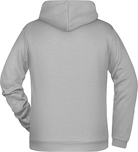 Mens sweatshirt with hoodie James Nicholson, light grey melange, M