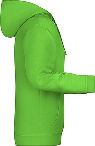 Mens sweatshirt with hoodie James Nicholson, lime green, 4XL