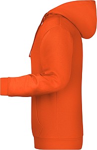 Mens sweatshirt with hoodie James Nicholson, orange, 3XL