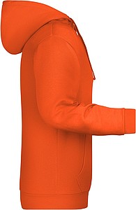 Mens sweatshirt with hoodie James Nicholson, orange, 3XL
