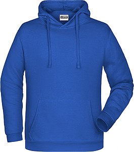 Mens sweatshirt with hoodie James Nicholson, royal blue, M