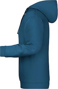 Mens sweatshirt with hoodie James Nicholson, teal, 3XL
