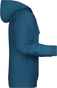 Mens sweatshirt with hoodie James Nicholson, teal, 3XL