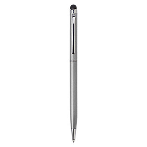Metal ballpen with rubber tip.Silver