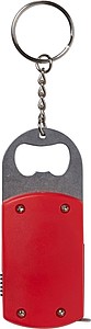 Metal bottle opener with steel keyring,