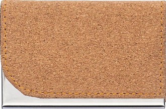 Metal Business Card Holder with cork Surface