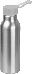 Metal drinking bottle with silicone lid