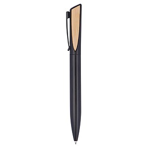 Metal pen with bomboo appliquees