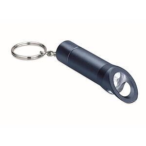 Metal torch key ring, french navy