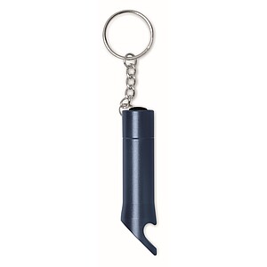 Metal torch key ring, french navy