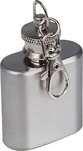 Mini flask in a shape of a key ring, grey
