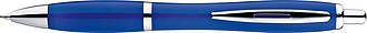 Multicolour plastic ball pen with metal clip, blue