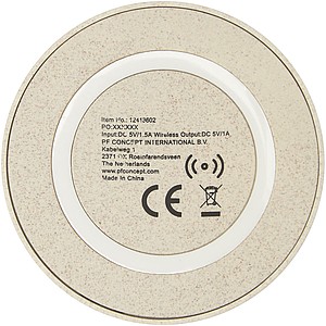 Naka 5W wheat straw wireless charging pad
