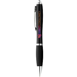 Nash ballpoint pen with coloured barrel and grip