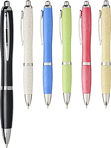 Nash wheat straw chrome tip ballpoint pen