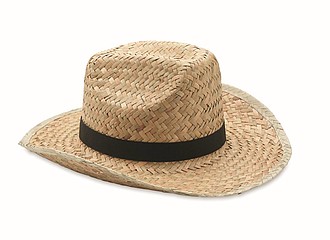Natural straw cowboy hat