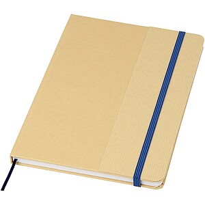 Nelida A5 recycled cardboard hard cover notebook, ocean blue