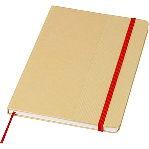 Nelida A5 recycled cardboard hard cover notebook, red