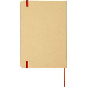 Nelida A5 recycled cardboard hard cover notebook, red