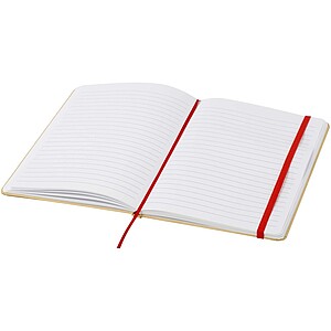 Nelida A5 recycled cardboard hard cover notebook, red