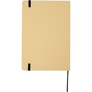 Nelida A5 recycled cardboard hard cover notebook, solid black