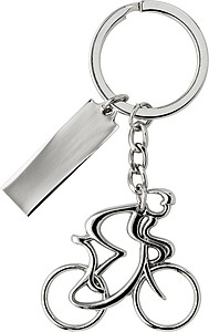 Nickel plated keychain.Silver