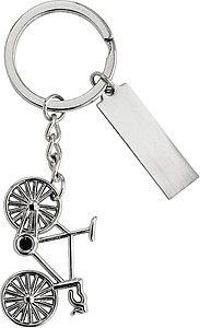 Nickel plated keychain.Silver