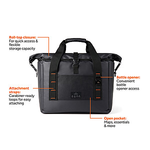 Nordic Drift 22L Water-Repellent Cooler Bag made from RCS, Black
