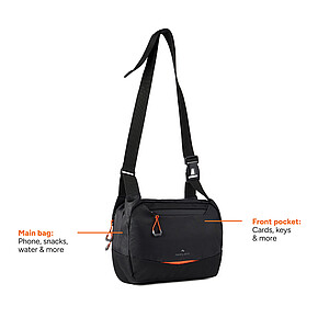 Nordic Drift 4L Crossbody Bag made from RCS, Black