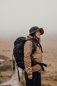 Nordic Drift Hat with UPF 50+ made from RCS, Black