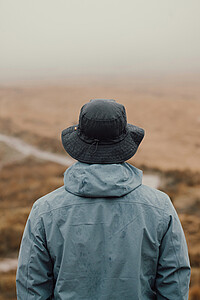 Nordic Drift Hat with UPF 50+ made from RCS, Black
