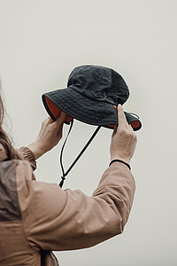Nordic Drift Hat with UPF 50+ made from RCS, Black