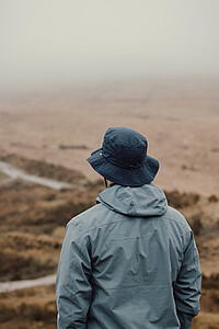 Nordic Drift Hat with UPF 50+ made from RCS, Navy Blue